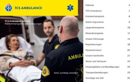 Image-Broschüe TCS Ambulance Services AG