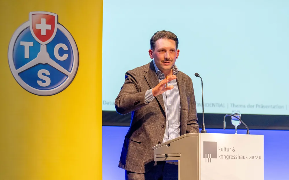 Claudio Erdin, Geschäftsführer der TCS Sektion Aargau, erläutert das Geschäftsjahr 2024.