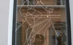 Schaufenster - Velofahrerin - TCS Kontaktstelle Aarau - Schlossplatz 1