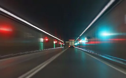 Fahren im Tunnel