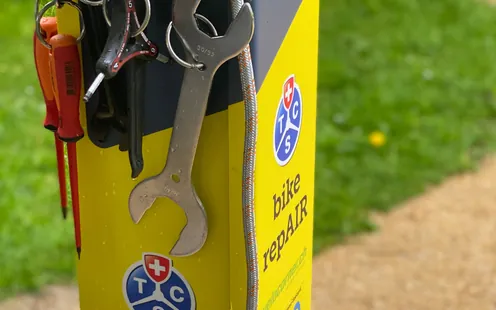 Nouvelle borne de réparation de vélos à Ipsach 