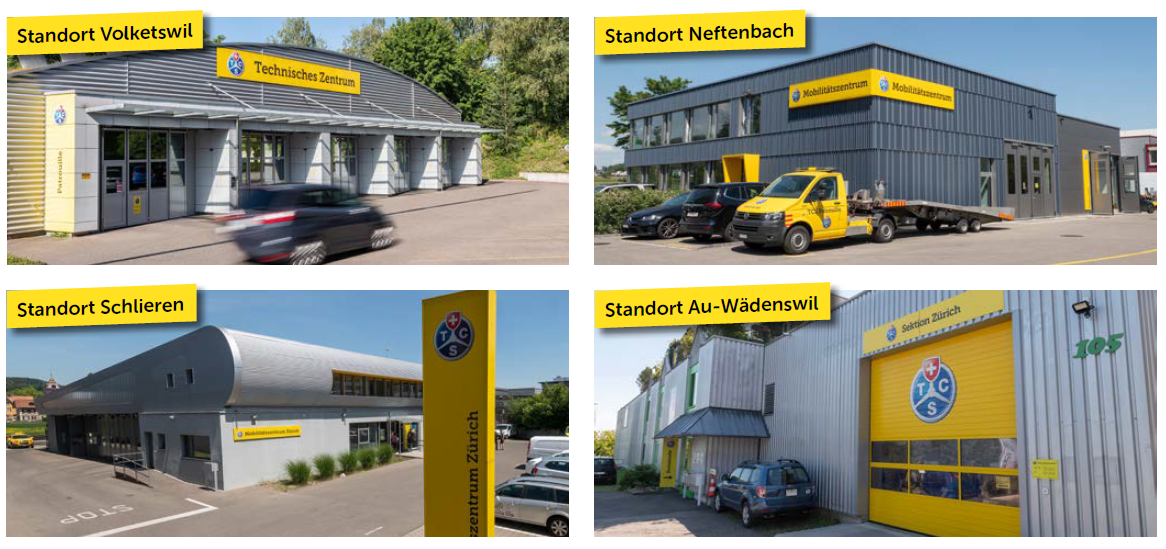 Standorte TCS Sektion Zürich