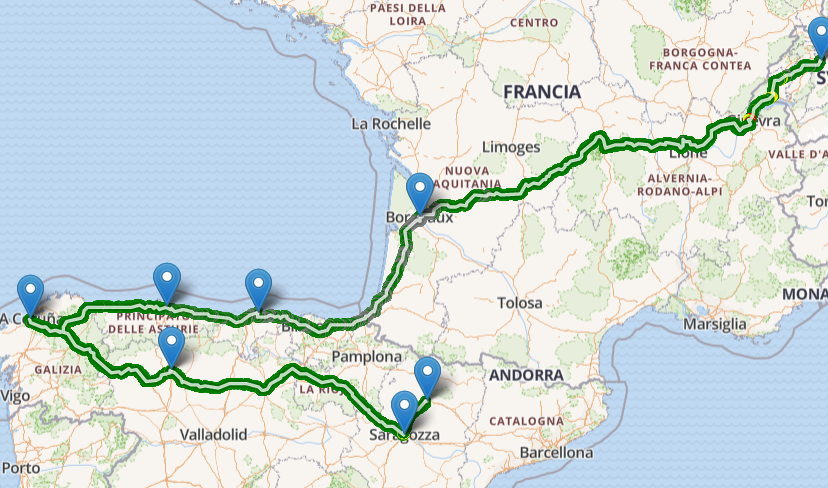 Ferienfahrt mit dem Elektroauto nach Spanien