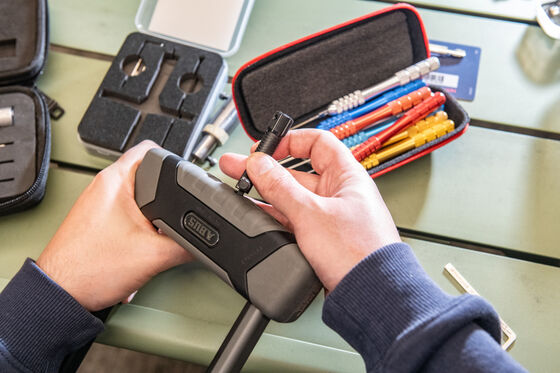 Lockpicking bei Fahrradschloss