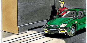 Verlassen Sie vorsichtig Ihr Fahrzeug
