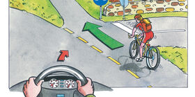 Kreuzung mit einem Radstreifen
